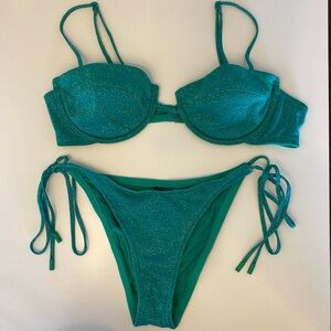 Triangl Mala Jaded Sparkle Bikini, Women’s Bikini/ Bathing Suit